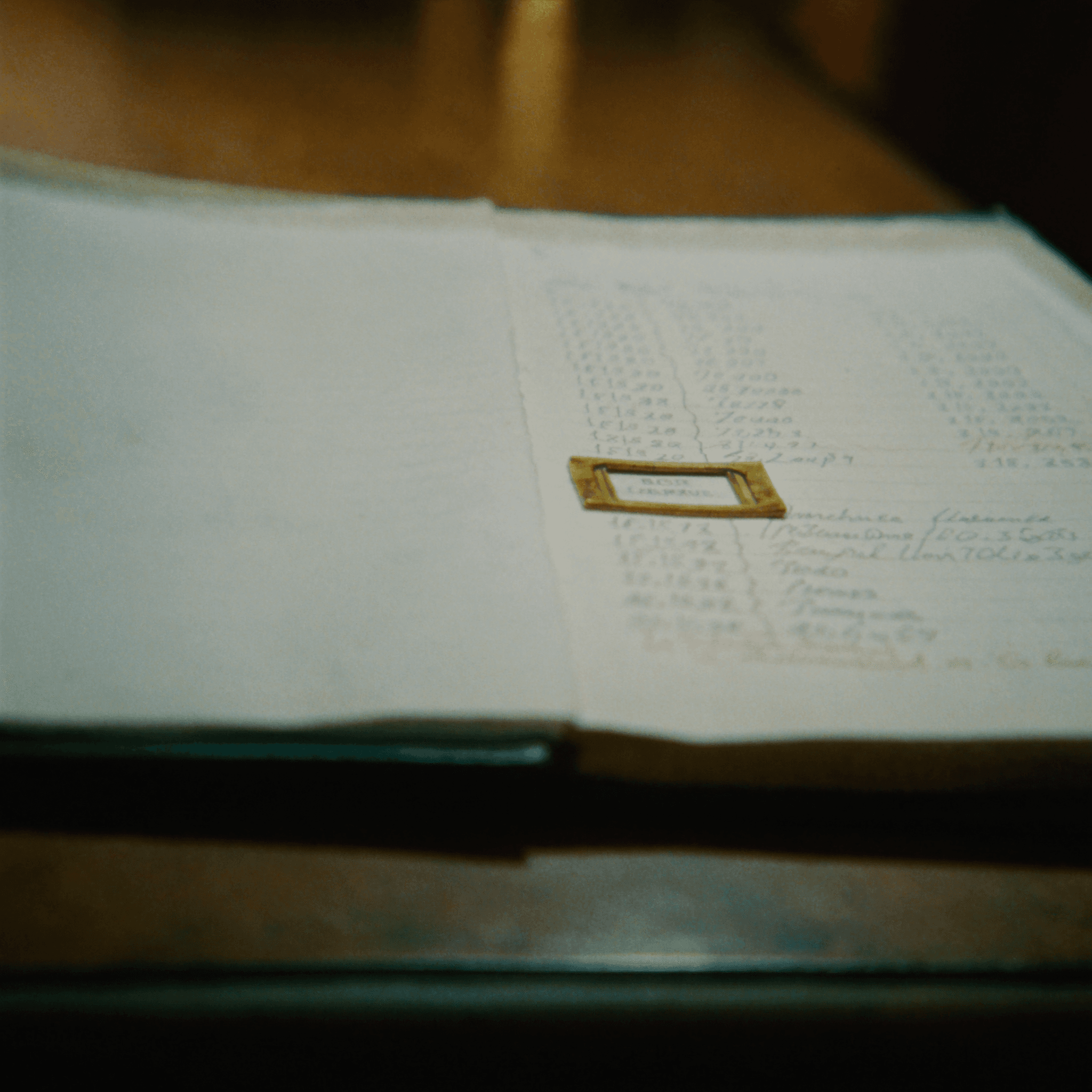 FIG. 02 // THE FIRST LEDGER // BOUND, HANDWRITTEN